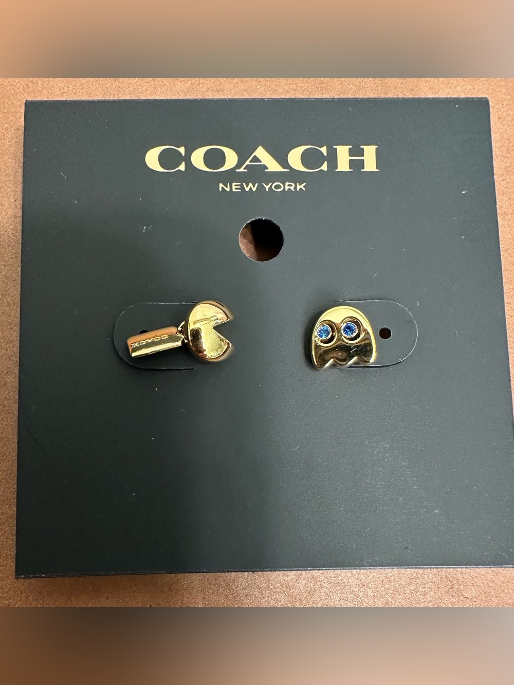 Coach X Pac-Man  Stud Earrings New